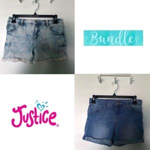 Justice Denim Shorts Bundle